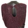 Maglione bordeaux da donna con filo lurex e apertura sul retro – Baldini Abbigliamento